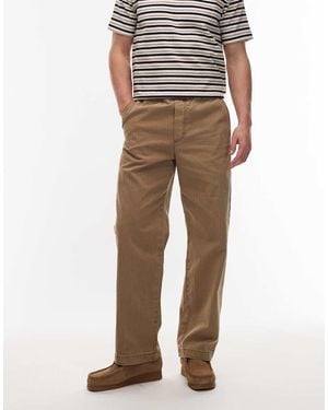 DOUBLE A by WOOD WOOD Lax Straight Leg Trousers - Natural