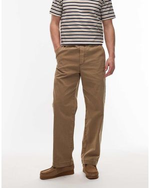 DOUBLE A by WOOD WOOD Lax Straight Leg Trousers - Natural