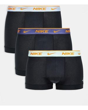 Nike Everyday Cotton Stretch 3 Pack Trunk - Blue