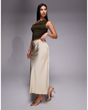 River Island Satijnen Maxi Rok - Grijs