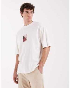 SELECTED X Hotel Amour Heavyweight Oversized T-shirt With Front Print - White