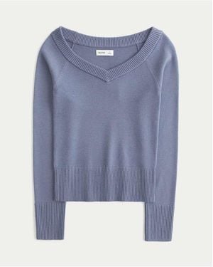 Hollister V-Neck Jumper - Blue