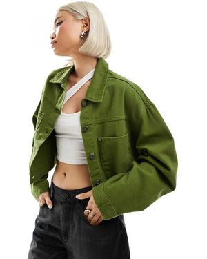 Vans Chaqueta Vaquera Corta Verde Medio Rayness De
