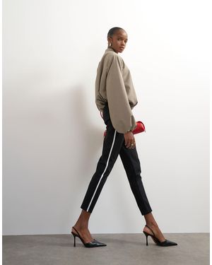 TOPSHOP Ponte-leggings mit langem paspeldetail - Natur
