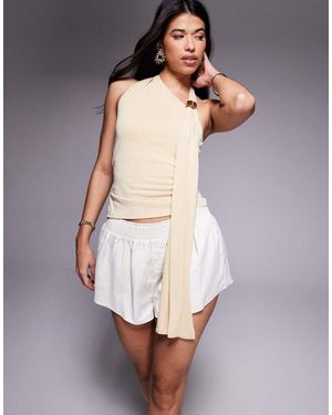 River Island Scarf Neck Top - White