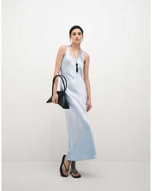 ASOS Scoop Satin Maxi Dress - White