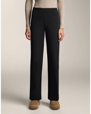 Oysho Straight-Leg High Rise Warm Trousers - Black