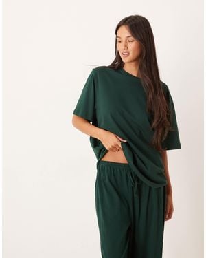 ASOS Mix & Match Cotton Oversized Pyjama Tee - Green