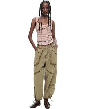 Desigual Cargo Trousers - Metallic