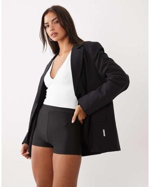 ASOS Minishort Bandage De Talle Alto En - Negro