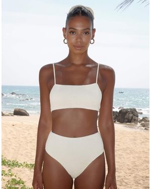 Moda Minx Scrunch High Waist Bikini Bottom - Brown