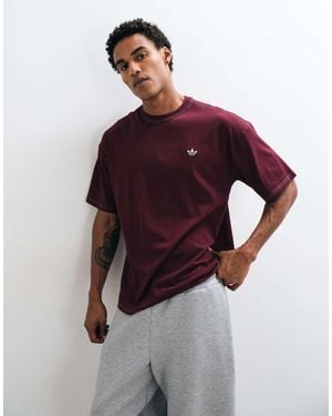 adidas Originals Trefoil Essentials Contrast Stitch T-Shirt - Purple