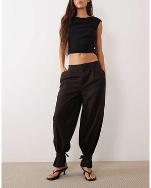 Mango Cuffed Trouser - Black