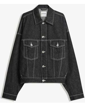 Bershka Denim Trucker Jacket - Black
