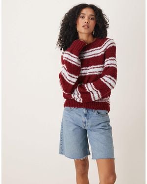 Glamorous Fitted Boxy Knit Sweater - Red