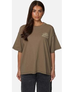 Good For Nothing Oversized Graphic Tee - Brown