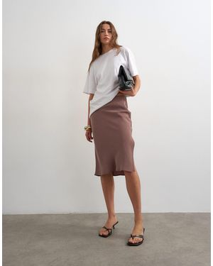 TOPSHOP Melfi 90S Length Skirt - Brown