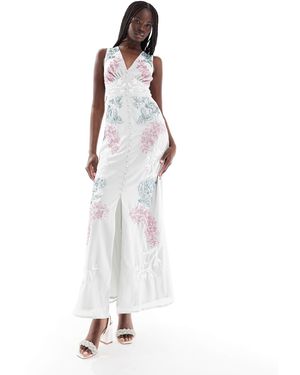 Maya – ärmelloses maxikleid - Weiß
