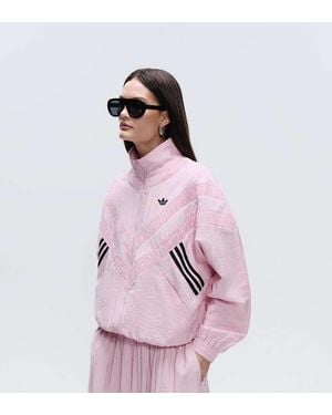 adidas Originals x ASOS Oversized Track Jacket With Applique - Pink