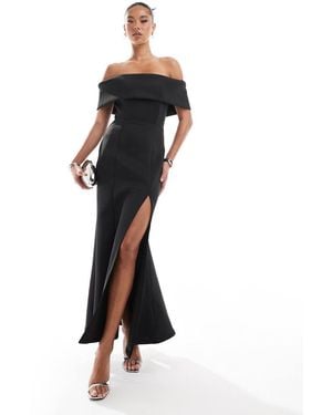 Jarlo Vestito Dritto Con Gonna A Sirena E Scollo Bardot - Bianco