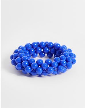 Reclaimed Vintage Beaded Bracelet - Blue