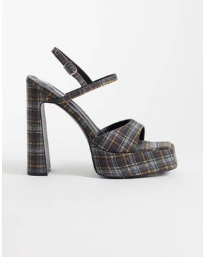 Public Desire Retro Platform Heeled Sandals - Multicolour