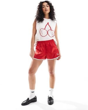 adidas Originals Three Stripe Sprinter Shorts - Red