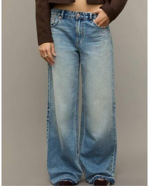 Stradivarius D91 Low Wide-leg Jeans - Blue