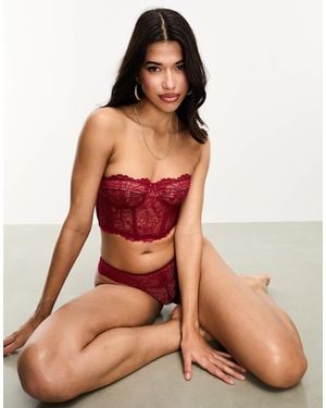ASOS Sienna Lace Underwi Corset - Red