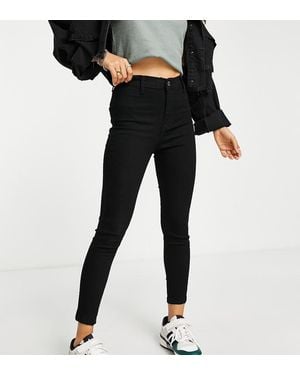 Don't Think Twice Dtt Petite Chloe High Waist Disco Stretch Skinny Jeans - Black