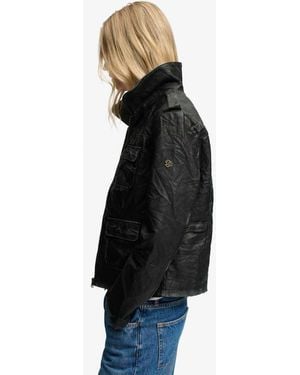 Superdry Angelina Faux Leather Jacket - Black