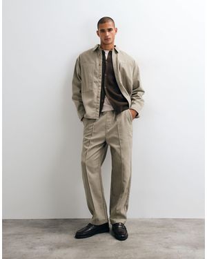 ASOS Co-ord Tapered Pants With Wool - Brown