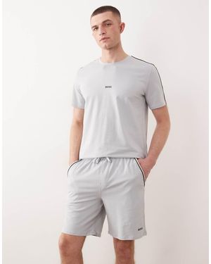 BOSS Unique Co-Ord Lounge Shorts - Grey