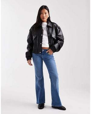 Only Petite Lola - jean évasé à taille ultra basse - clair - Bleu