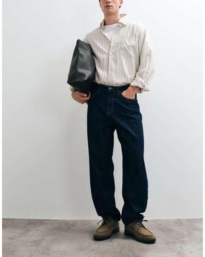 ASOS Jeans Slim Con Gamba Bombata Indaco - Grigio