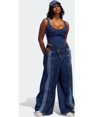 Ivy Park Adidas Originals X Denim Popper Jeans - Blue