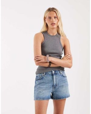 & Other Stories Ribbed Vest Top - Blue