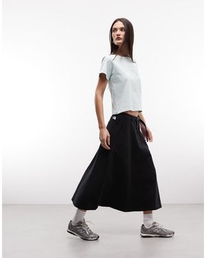 The North Face Falda Midi Negra De Sarga-Negro - Blanco