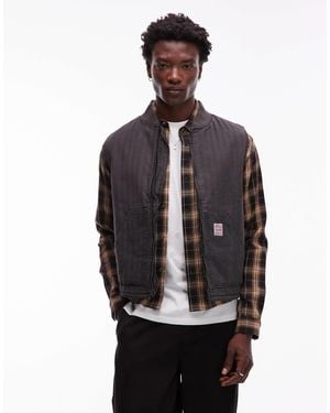 Levi's – workwear capsule – sansome – doppellagige weste - Grau