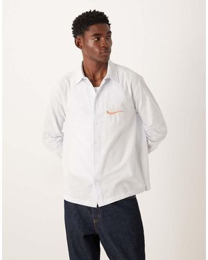 ASOS Relaxed Shirt With Chest Embroidery - White