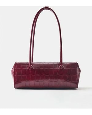 Pull&Bear Strukturierte schultertasche mit print - Lila