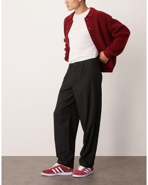 New Look Pleated Smart Trousers - Red