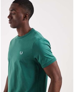 Fred Perry Ringer Short Sleeve T-shirt - Green