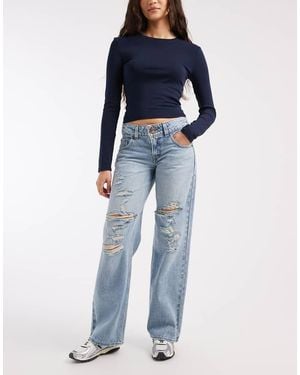 Levi's Superlow Loose Jeans With Rips - Blue