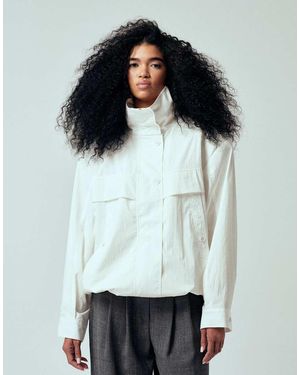 ASOS Iconic Funnel Neck Sports Jacket - Grey
