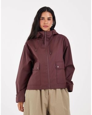 ONLY Hooded Rain Jacket - Purple