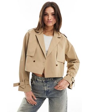 QED London Tall – kurzer trenchcoat - Natur