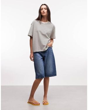 Monki Oversized Boxy T-Shirt - Blue