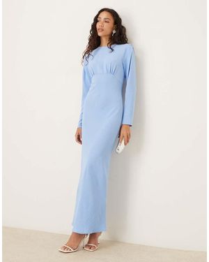 ASOS Bias Bust Detail Maxi Dress - Blue