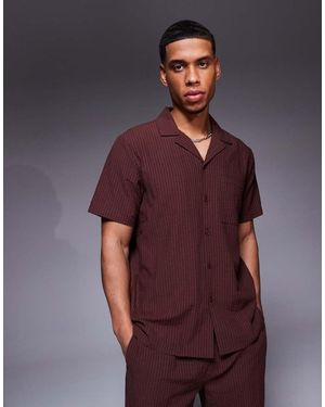 South Beach Camicia Da Mare A Maniche Corte - Viola